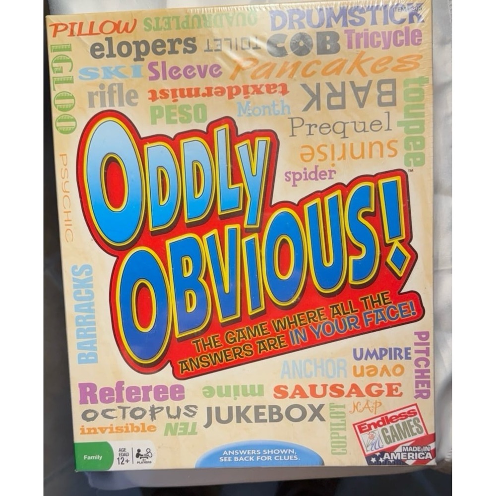 Oddly Obvious Game Endless Games The Answers Are All In Your Face New Sealed